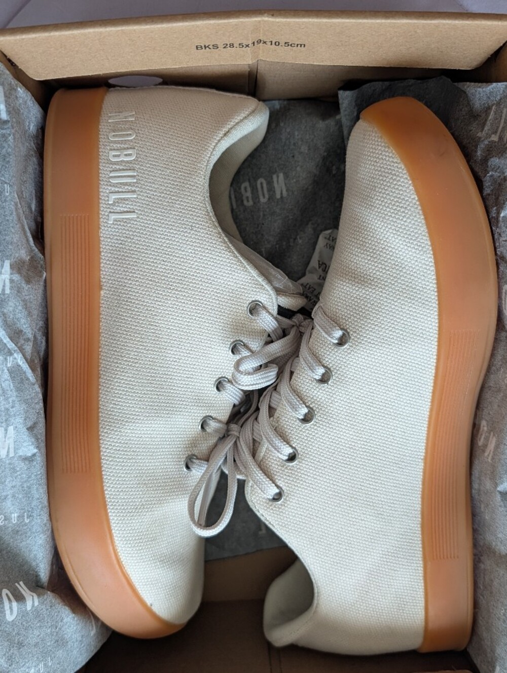 NOBULL Women’s Trainer - Cream Upper with Gum Sole